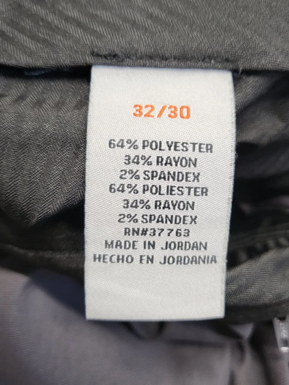 Axis Mens Dress Pants 32 X 30 Straight Leg Straight Gray Polyester Rayon Spandex